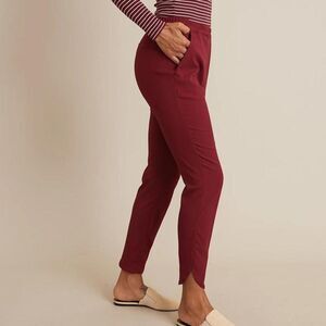 Marine Layer Allison Pant in Cabernet Maroon, Large (C1)